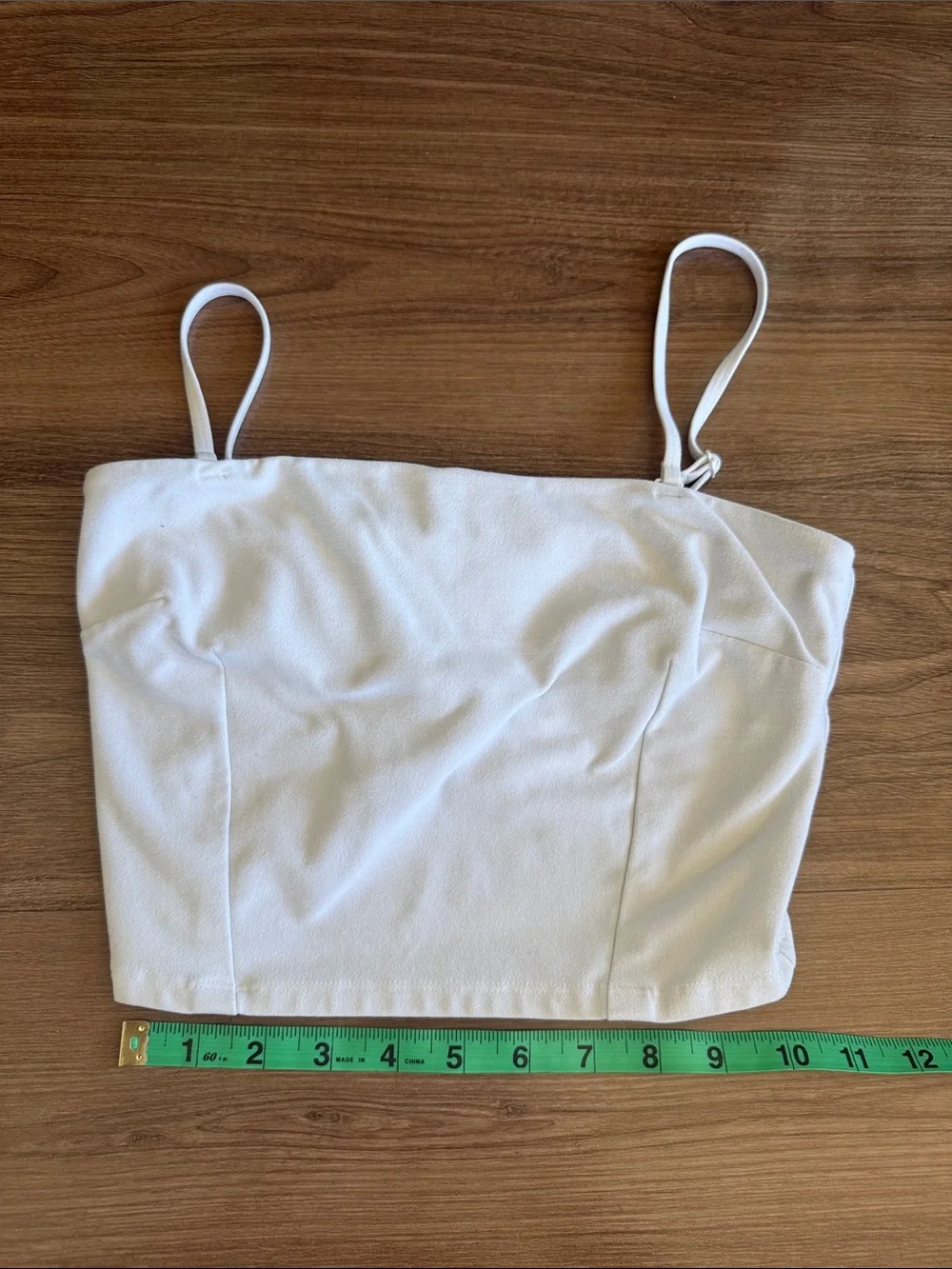 ALO Alosoft Sun-Kissed Bandeau Corset White Tank Small